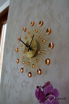 Zegar ścienny nowoczesny złoty 35 cm JVD HT111.2 ✓Zegary ścienne DUŻY ✓ZEGAR ŚCIENNY 3D✓ Nowoczesny zegar ✓Zegar na ścianę (7).JPG