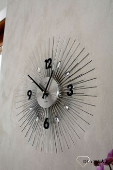 Zegar ścienny 45 cm z kryształkami Cristal HT114.1. Zegar ścienny do salonu. Zegar na ścianę na baterię. ✓Zegary ścienne (7).JPG