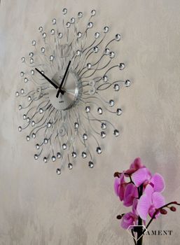 Zegar ścienny 49 cm z kryształkami Cristal HT116.1. Zegar ścienny do salonu. Zegar na ścianę na baterię. ✓Zegary ścienne (3).JPG