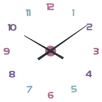 Zegar ścienny naklejany JVD HT466.1 'Kolorowe cyferki'.png