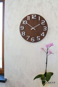 Zegar ścienny drewniany 40 cm duży HT97.3. Zegar ścienny drewniany. Zegar na ścianę z drewna . Zegary ścienne drewinane. Zegar ścienny do nowoczesnych wnętrz. Zegary na ścianę (1).JPG