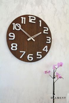 Zegar ścienny drewniany 40 cm duży HT97.3. Zegar ścienny drewniany. Zegar na ścianę z drewna . Zegary ścienne drewinane. Zegar ścienny do nowoczesnych wnętrz. Zegary na ścianę (5).JPG