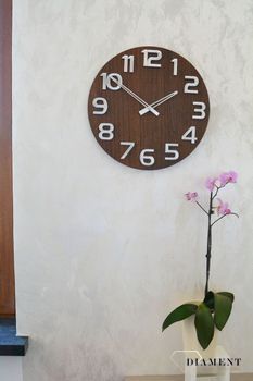 Zegar ścienny drewniany 40 cm duży HT97.3. Zegar ścienny drewniany. Zegar na ścianę z drewna . Zegary ścienne drewinane. Zegar ścienny do nowoczesnych wnętrz. Zegary na ścianę (6).JPG