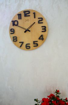Zegar ścienny drewniany 40 cm duży HT97.4. Nowoczesny zegar ścienny JVD HT97.4✓Zegary ścienne✓Zegar ścienny duży (3).JPG