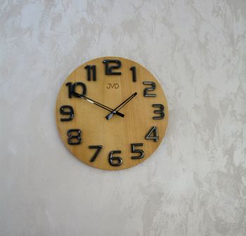 Zegar ścienny drewniany 40 cm duży HT97.4. Nowoczesny zegar ścienny JVD HT97.4✓Zegary ścienne✓Zegar ścienny duży (6).JPG