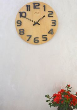 Zegar ścienny drewniany 40 cm duży HT97.4. Nowoczesny zegar ścienny JVD HT97.4✓Zegary ścienne✓Zegar ścienny duży (8).JPG