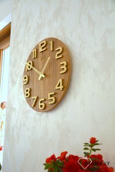 Zegar ścienny drewniany 40 cm duży HT97.5. Nowoczesny zegar ścienny JVD HT97 (2).JPG