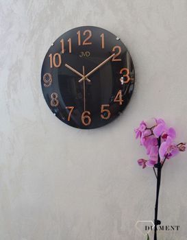 Zegar na ścianę brązowy z różowym złotem JVD 30 cm ✓Zegary ścienne✓ Zegar ścienny ✓Nowoczesne zegary (1).JPG