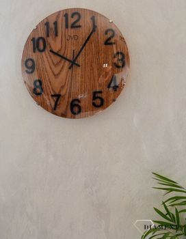 Zegar na ścianę drewniany JVD 30 cm HT98.7. Ścienny zegar JVD HT98 (2).JPG