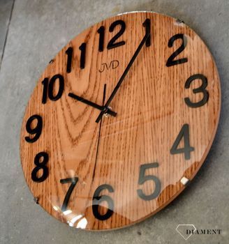 Zegar na ścianę drewniany JVD 30 cm HT98.7. Ścienny zegar JVD HT98 (6).JPG