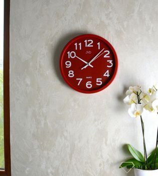 Zegar na ścianę do pokoju czerwony JVD HX2413.5 ✓Zegary ścienne w kolorze czerwonym ✓ Prezent do nowego mieszania  (1).JPG