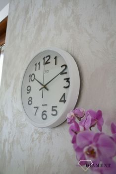 Zegar na ścianę do pokoju biały JVD ✓Zegary ścienne✓Zegar ścienny do salonu do zegary do biura ✓Nowoczesne zegary✓ (1).JPG