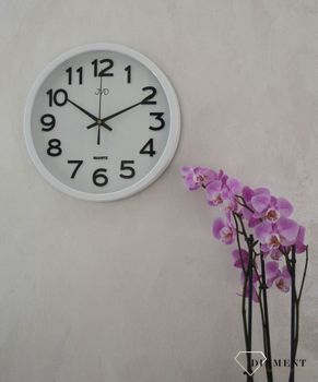 Zegar na ścianę do pokoju biały JVD ✓Zegary ścienne✓Zegar ścienny do salonu do zegary do biura ✓Nowoczesne zegary✓ (3).JPG