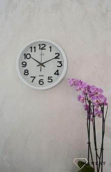 Zegar na ścianę do pokoju biały JVD ✓Zegary ścienne✓Zegar ścienny do salonu do zegary do biura ✓Nowoczesne zegary✓ (4).JPG