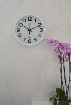 Zegar na ścianę do pokoju biały JVD ✓Zegary ścienne✓Zegar ścienny do salonu do zegary do biura ✓Nowoczesne zegary✓ (5).JPG