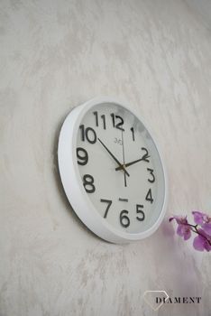 Zegar na ścianę do pokoju biały JVD ✓Zegary ścienne✓Zegar ścienny do salonu do zegary do biura ✓Nowoczesne zegary✓ (6).JPG
