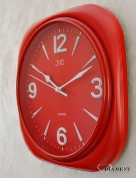 Zegar na ścianę do pokoju czerwony JVD HX2444.3. ✓Zegary ścienne✓ Zegar ścienny do salonu do zegary do biura  (2).JPG