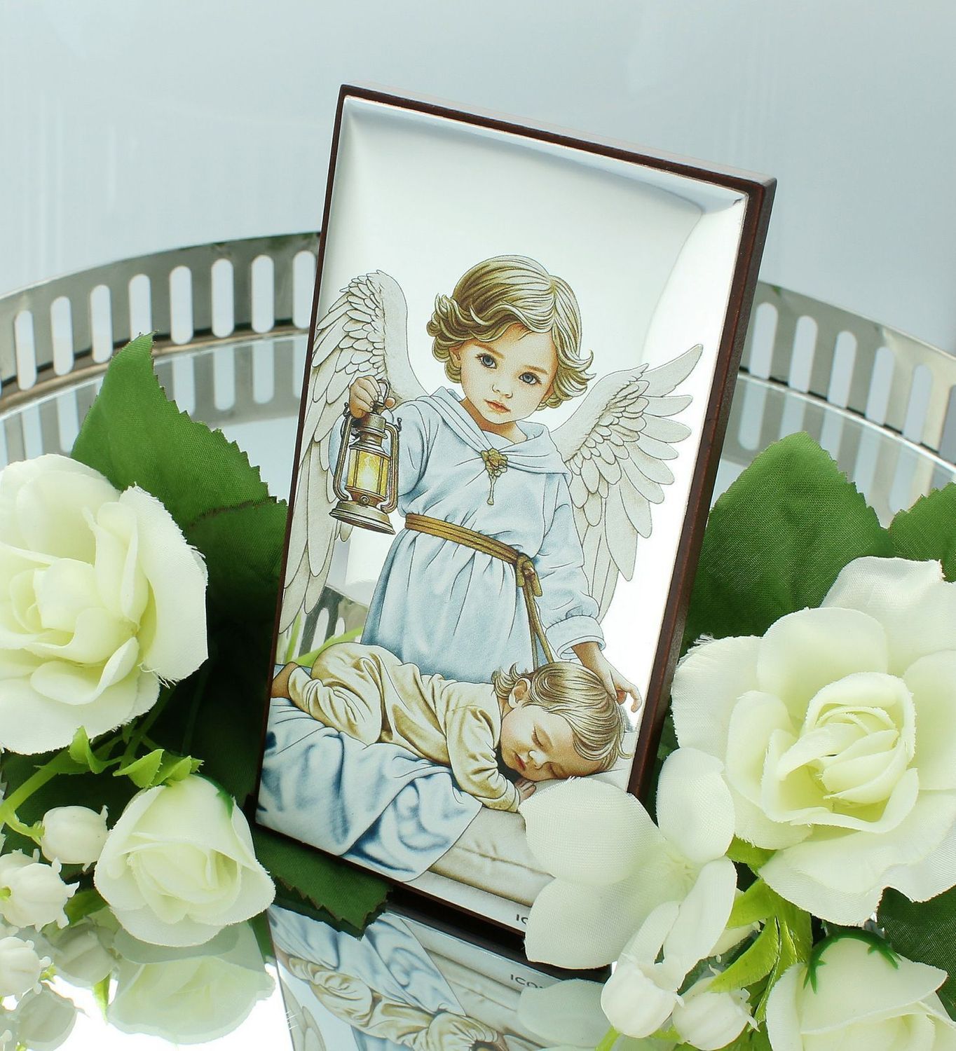 Obrazek Pamiątka Chrztu Świętego IC0051C. Chrzest Święty Anioł Stróż, prezent na chrzest, pamiątka chrztu, obrazek religijny, dekoracja do pok.jpg