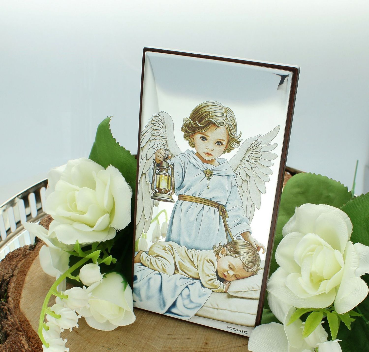 Obrazek Pamiątka Chrztu Świętego IC0051C. Chrzest Święty Anioł Stróż, prezent na chrzest, pamiątka chrztu, obrazek religijny, dekoracja do pok.jpg