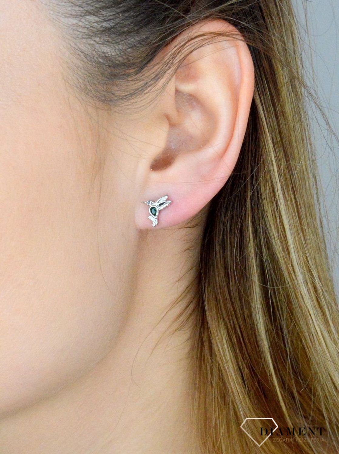Srebrne kolczyki 925 kolibry z cyrkoniami IM0430623KS.jpg