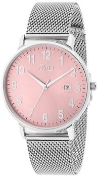 Zegarek damski JVD J-TS41 różowa tarcza stalowa mesh 40 mm (2).jpg