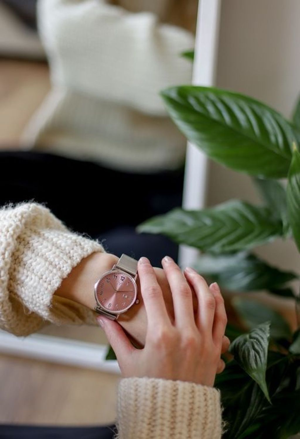 Zegarek damski JVD J-TS41 różowa tarcza stalowa mesh 40 mm (1).jpg