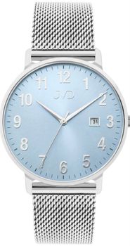 Stylowy zegarek JVD J-TS42 – niebieska tarcza, stal nierdzewna, bransoleta mesh, mechanizm Miyota, 5 ATM, szkło mineralne, średnica koperty 40 mm. Elegancja i wygoda.1.jpg