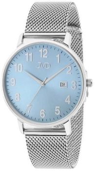 Stylowy zegarek JVD J-TS42 – niebieska tarcza, stal nierdzewna, bransoleta mesh, mechanizm Miyota, 5 ATM, szkło mineralne, średnica koperty 40 mm. Elegancja i wygoda.2.jpg