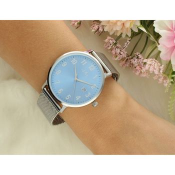 Stylowy zegarek JVD J-TS42 – niebieska tarcza, stal nierdzewna, bransoleta mesh, mechanizm Miyota, 5 ATM, szkło mineralne, średnica koperty 40 mm. Elegancja i wygoda.9.jpg