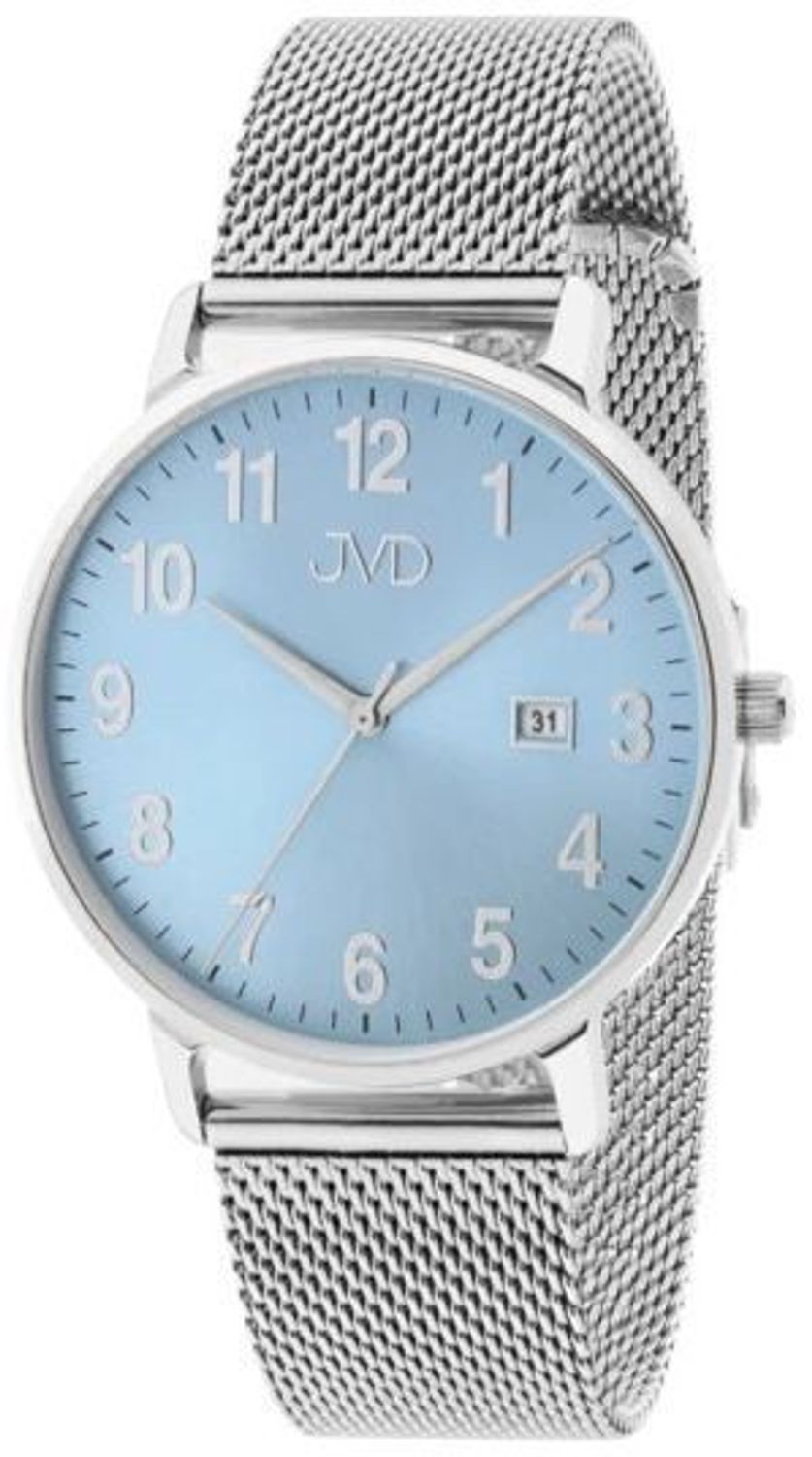 Stylowy zegarek JVD J-TS42 – niebieska tarcza, stal nierdzewna, bransoleta mesh, mechanizm Miyota, 5 ATM, szkło mineralne, średnica koperty 40 mm. Elegancja i wygoda.1.jpg