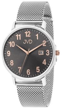 Zegarek JVD J-TS47 grafitowa tarcza datownik mesh stalowy 40 mm (2).jpg