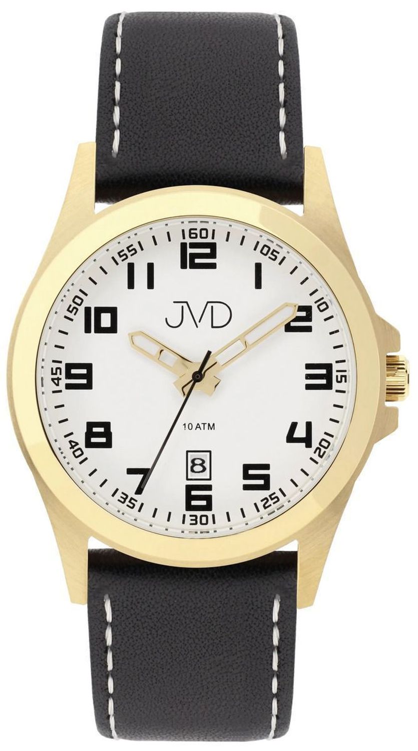 JVD J1041.48 – męski zegarek kwarcowy z japońskim mechanizmem Miyota, kopertą PVD złota, skórzanym paskiem, mineralnym szkłem hartowanym i wodoszczelnością 10 ATM.1.jpg