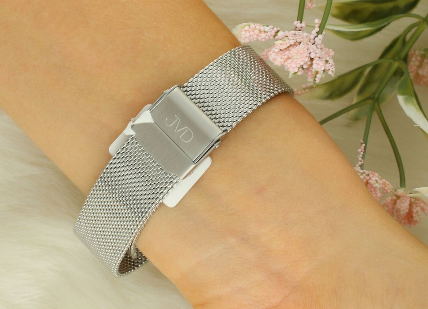 Zegarek damski JVD J1124.5 stalowy różowe złoto mesh elegancki (1).jpg