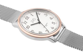 Zegarek damski JVD J1124.5 stalowy różowe złoto mesh elegancki (3).jpg