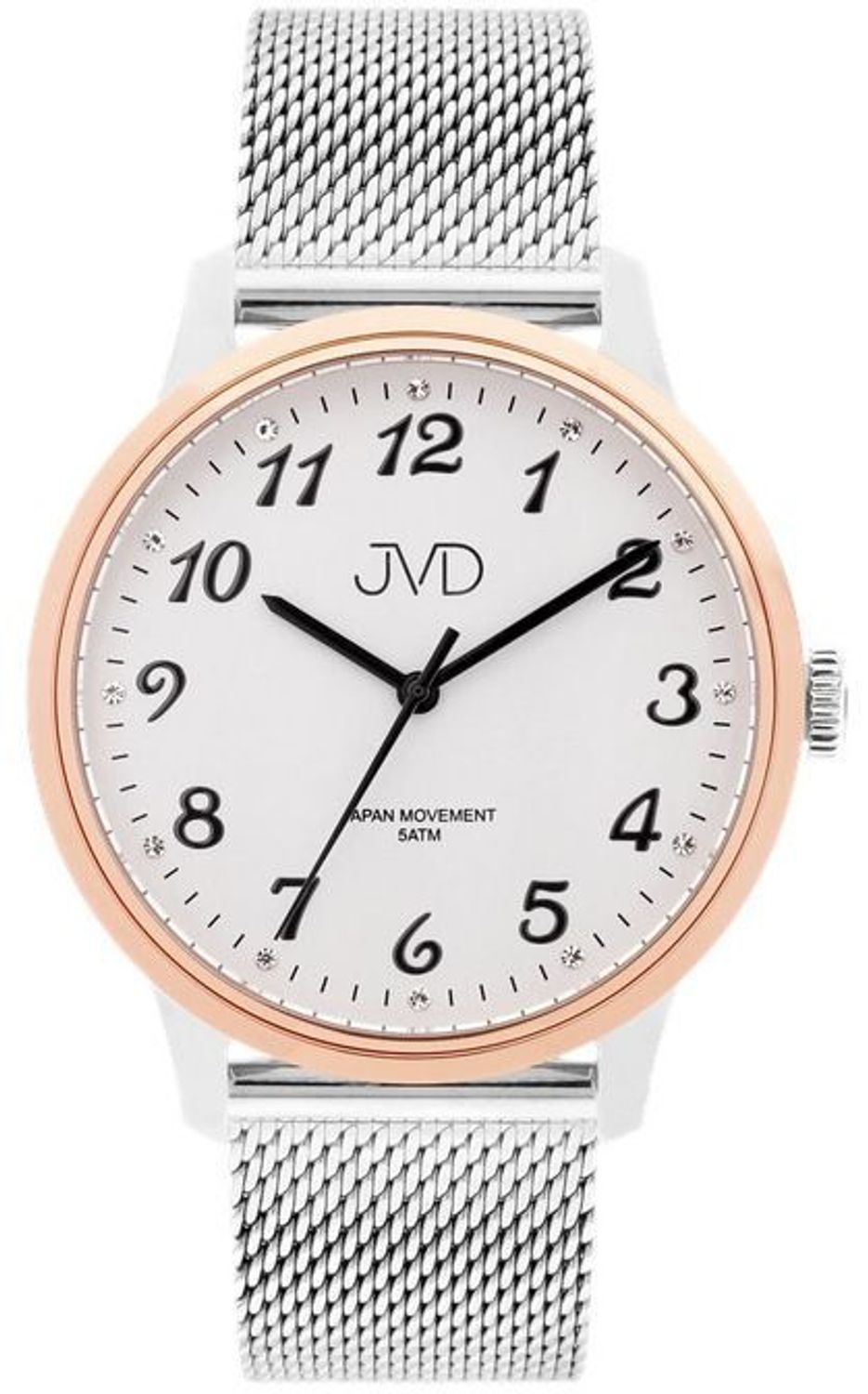 Zegarek damski JVD J1124.5 stalowy różowe złoto mesh elegancki (1).jpg