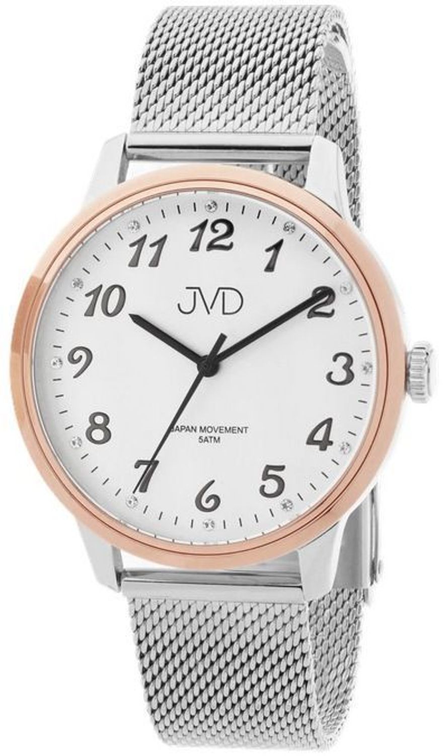 Zegarek damski JVD J1124.5 stalowy różowe złoto mesh elegancki (1).jpg