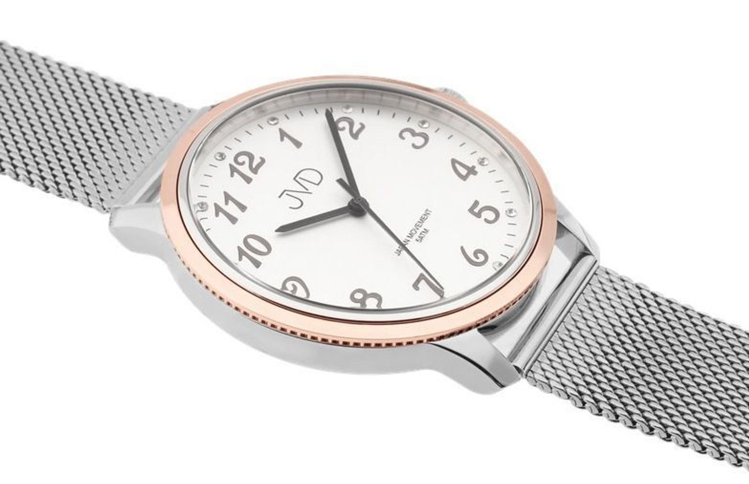 Zegarek damski JVD J1124.5 stalowy różowe złoto mesh elegancki (1).jpg