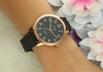Zegarek damski JVD J1124.6 z czarną stalową kopertą IPBlack, szkłem mineralnym hartowanym i japońskim mechanizmem Miyota. Elegancki 9.jpg