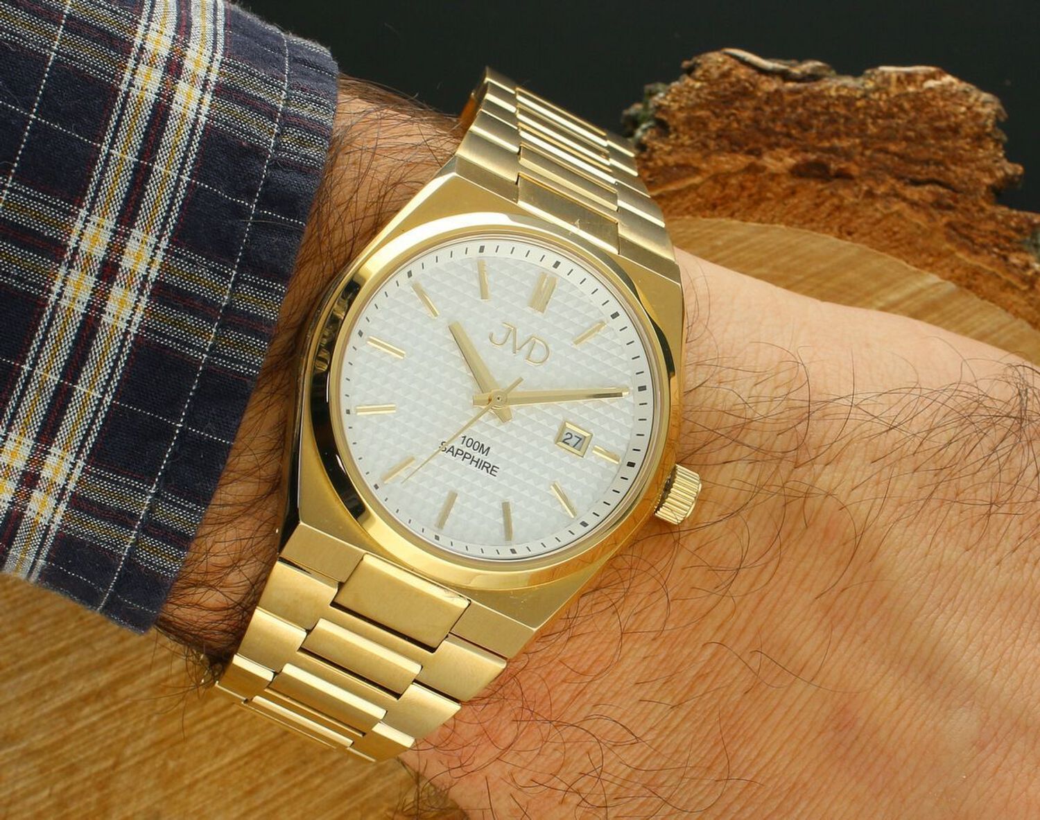 JVD, zegarek męski, Quartz, stal nierdzewna, szafirowe szkło, zegarek elegancki, zegarek klasyczny, wodoszczelność 100 M, pasek stalowy, JVD 2604111.jpg