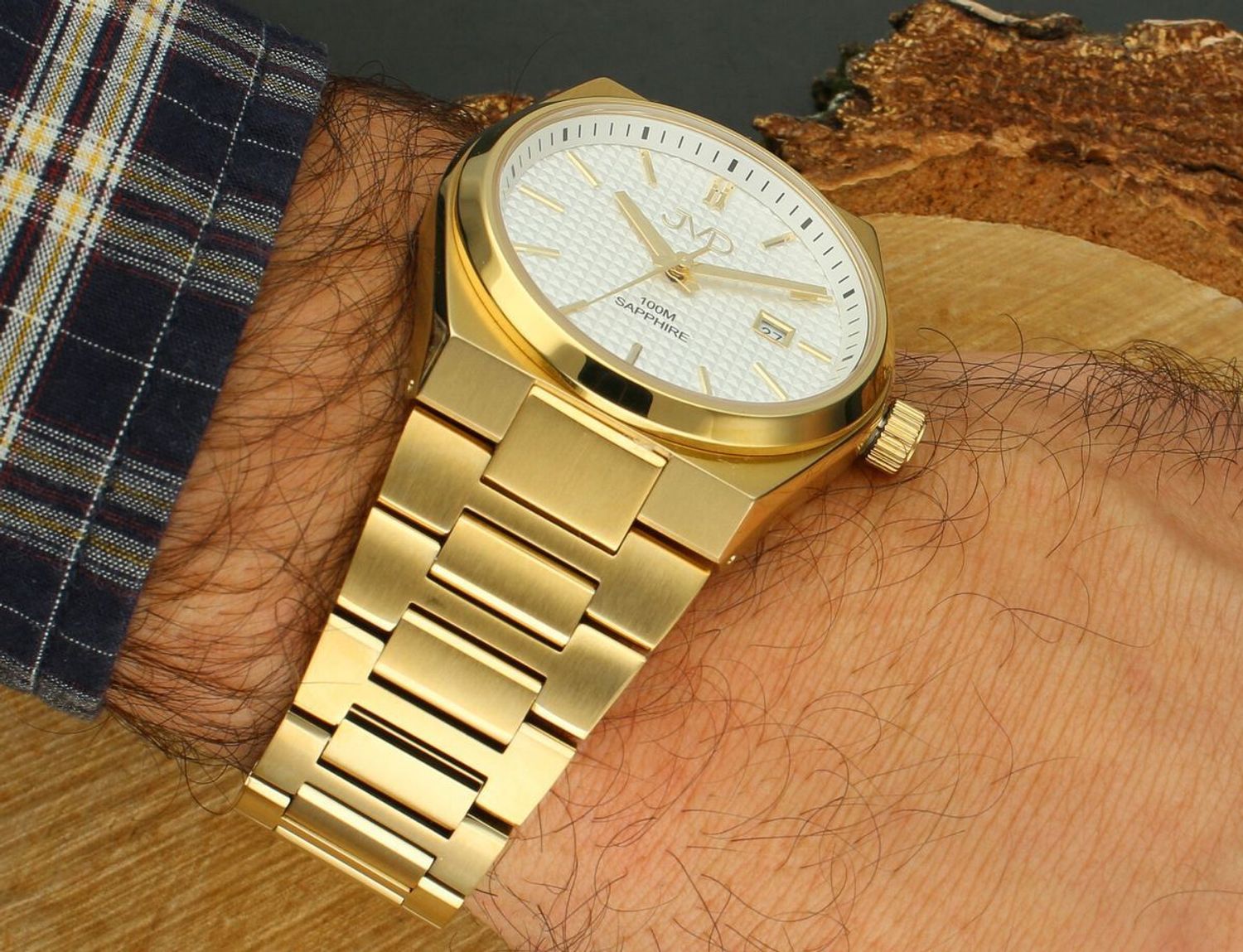 JVD, zegarek męski, Quartz, stal nierdzewna, szafirowe szkło, zegarek elegancki, zegarek klasyczny, wodoszczelność 100 M, pasek stalowy, JVD 2604111.jpg