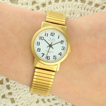 Damski zegarek JVD J4012.8 złoty 30 mm – elegancki zegarek z bransoletą i wodoodpornością 5 ATM (2).jpg