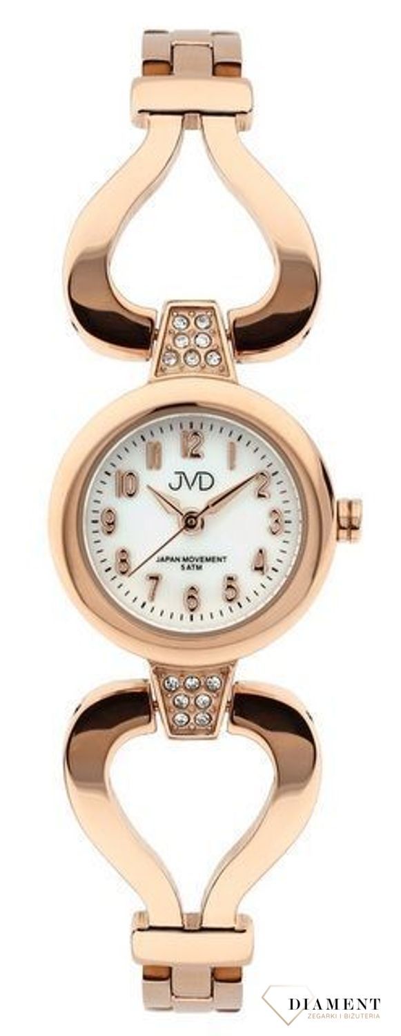 Zegarek damski JVD na bransolecie różowe złoto J4138.3.jpg