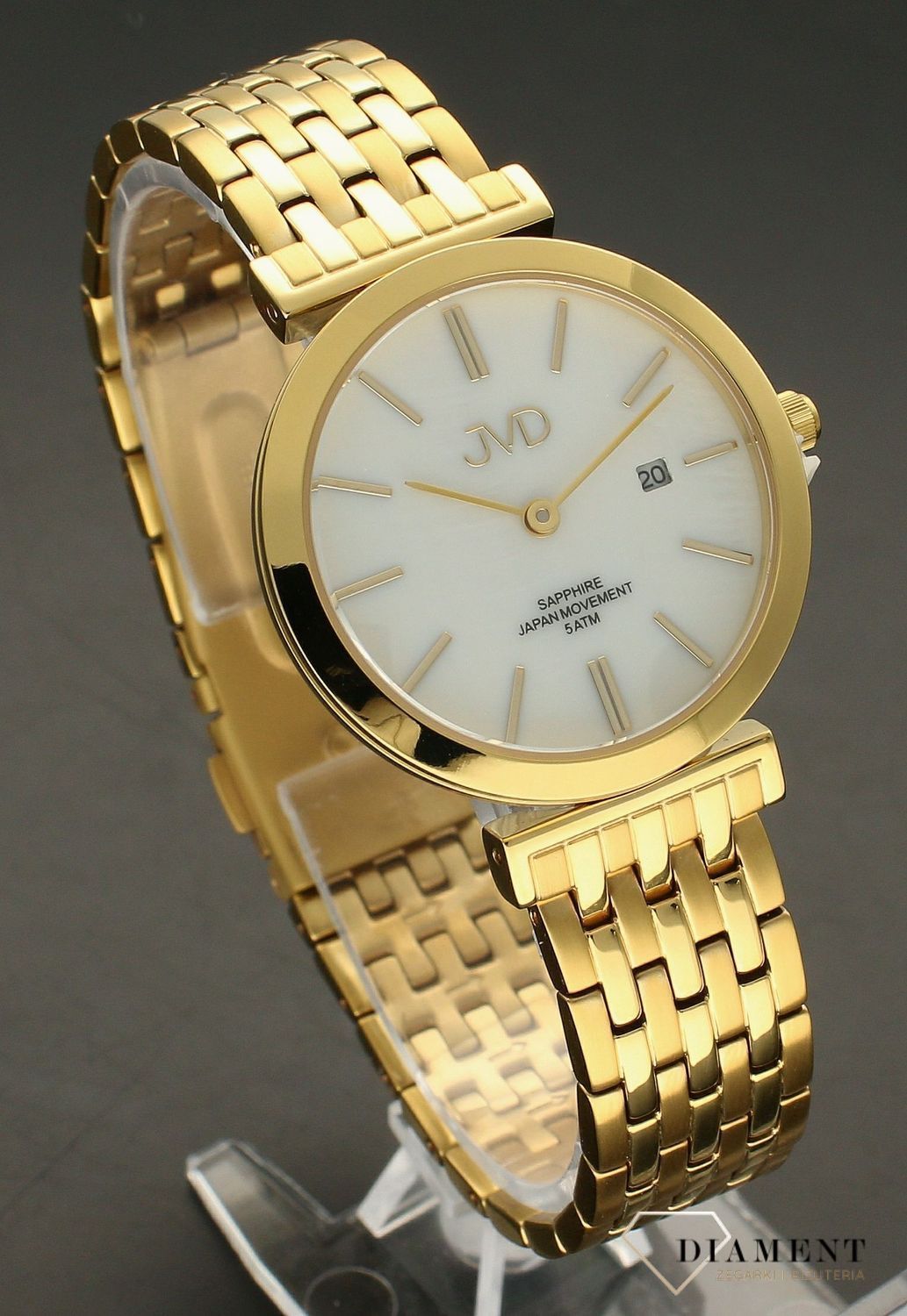 Zegarek damski na bransolecie JVD J4150.3 z szafirowym szkłem.jpg