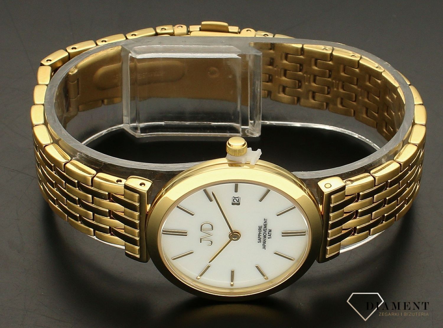 Zegarek damski na bransolecie JVD J4150.3 z szafirowym szkłem.jpg