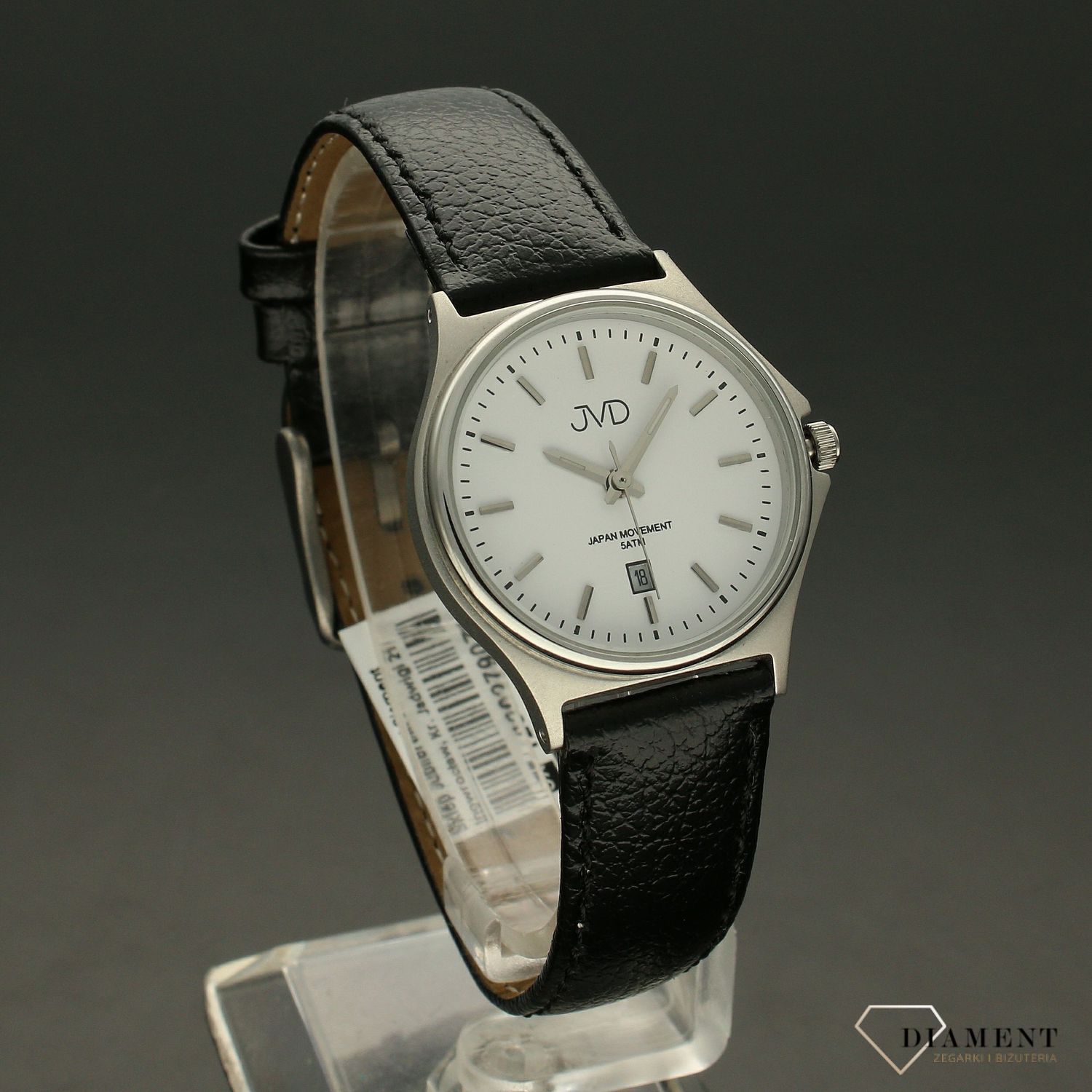 Zegarek damski JVD J4151.1 Klasyczny na czarnym pasku.jpg