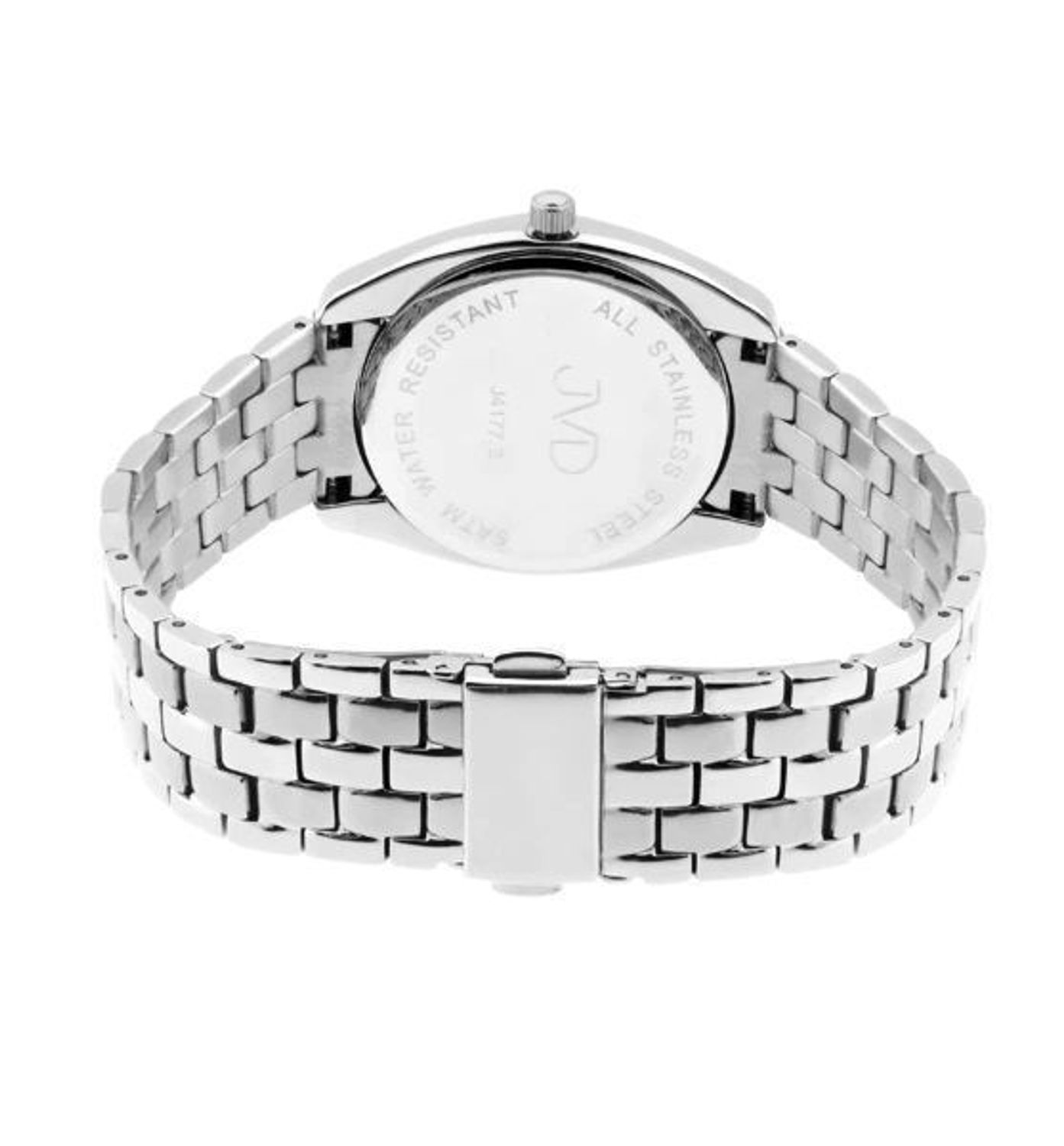 Zegarek damski na bransolecie JVD J4177.2 Zegarek damski na bransolecie JVD J4177.2 biżuteryjny wyposażony jest w kwarcowy mechanizm japoński Miyota, zasilany za pomocą baterii. Posiada bardzo wysoką dokładność mierzen (4).jpg