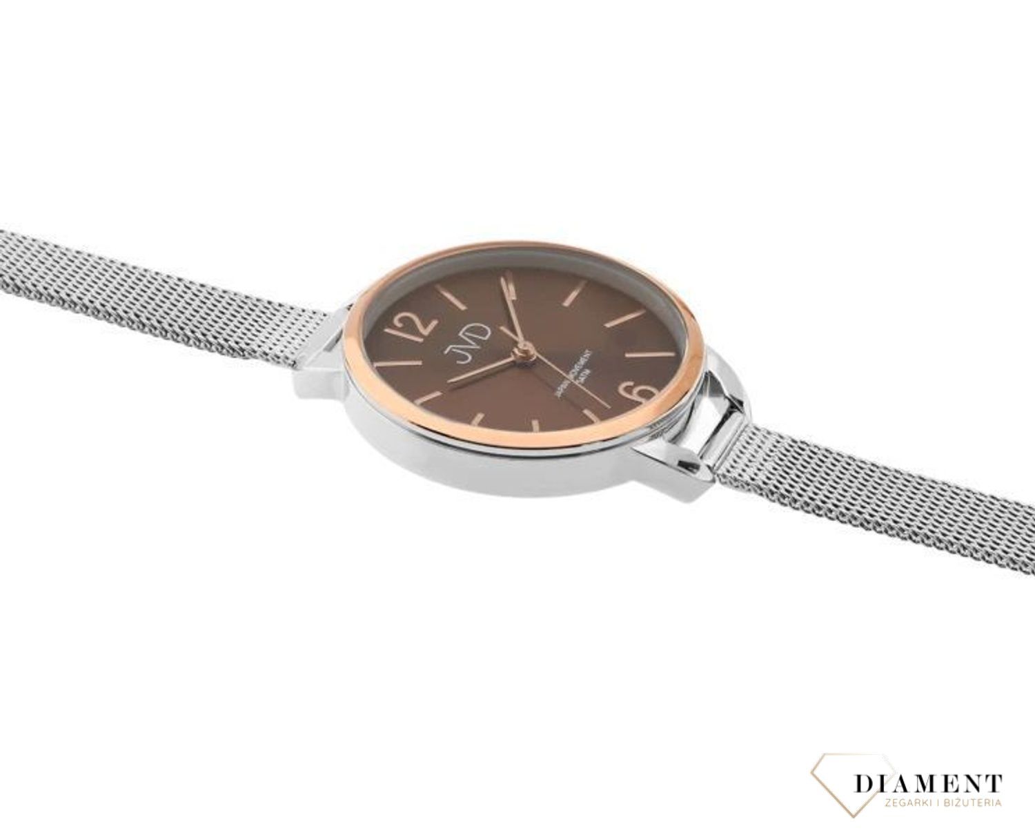 Zegarek damski na bransolecie JVD J4186.3 Zegarek damski na bransolecie JVD J4186.3, posiada mechanizm japoński Miyota, zasilany za pomocą baterii. Elegancka tarcza zegarka ze srebrnymi indeksami zapewnia przejrzysty i n.jpg