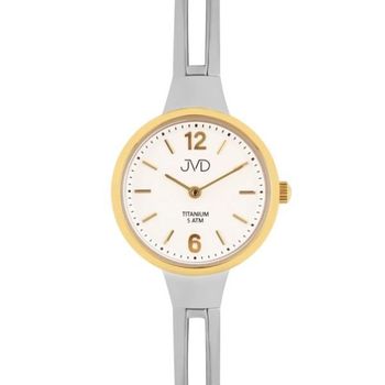 Zegarek damski srebrno-złoty JVD J5034.3 tytanowy – elegancki zegarek bikolor.jpg