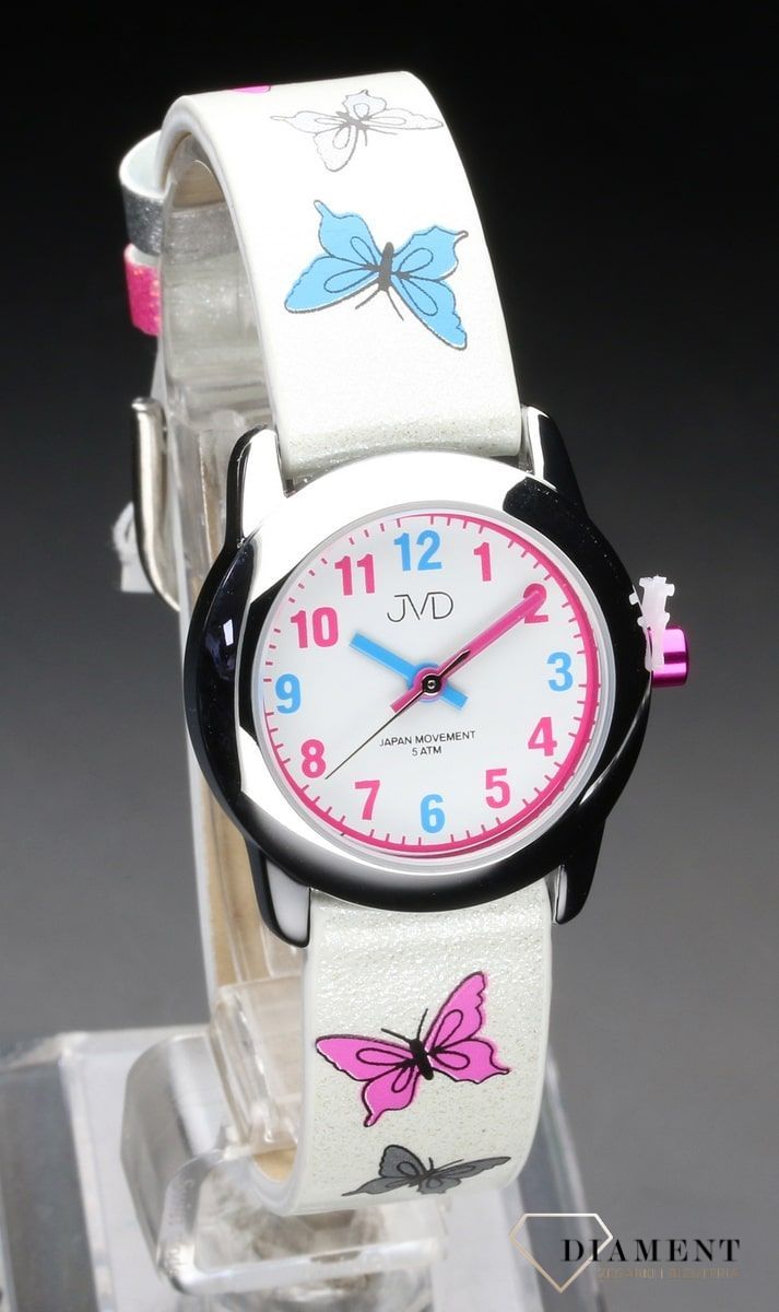 Zegarek dla dziecka JVD KIDS J7142.6 biały motylki - www