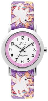 Zegarek dla dziecka JVD Fioletowe Jednorożce J7179.7.11.jpg